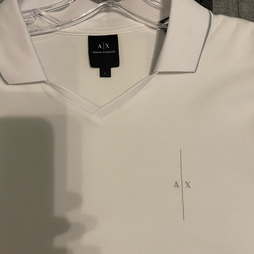 White Armani Exchange Polo